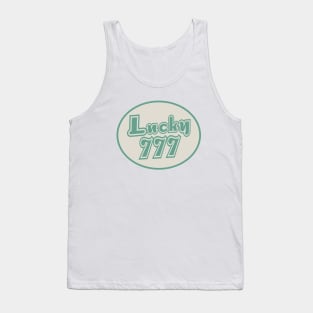 lucky number 777 - beige and green Tank Top